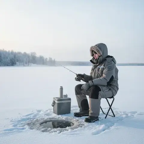 Iniciante em ice fishing