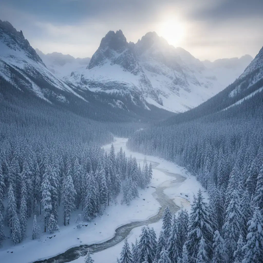 Paisagem panorâmica de inverno